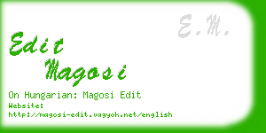 edit magosi business card